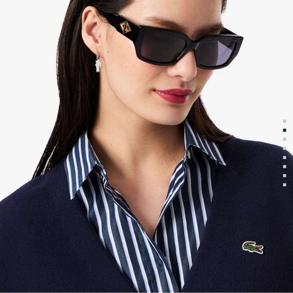 Lacoste Navy Wool Cardigan - Picture 2 of 11